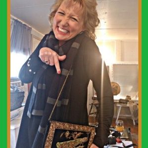 Peacock sequin purse